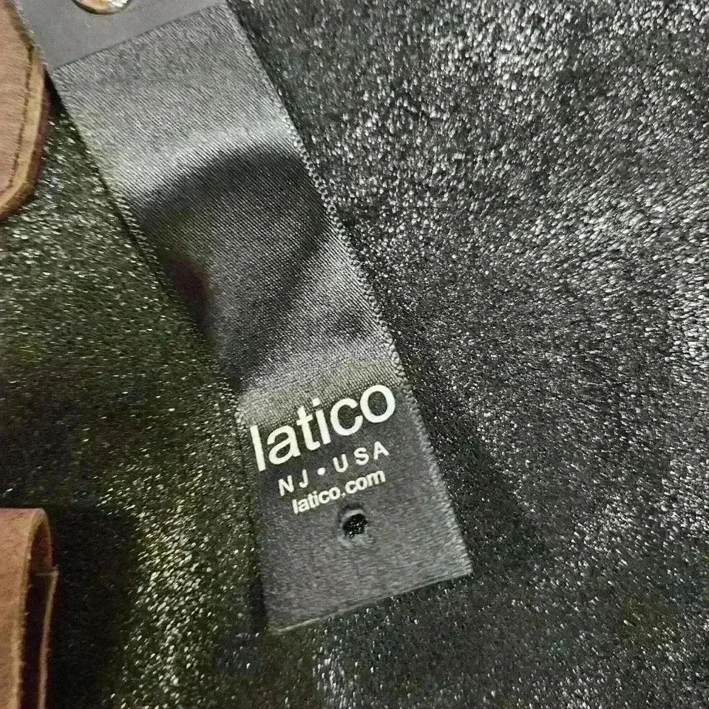 NWT LATICO NJ USA Wilkins Leather Tote Bag Black - Picture 3 of 7